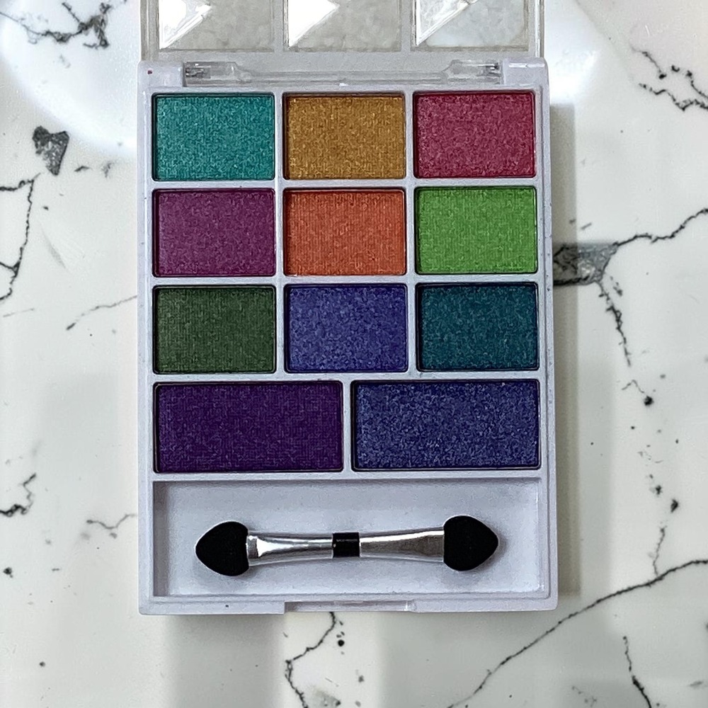 KleanColor Bright Shimmer Eyeshadow Palette 12 Shades New Y2K Glam Festival